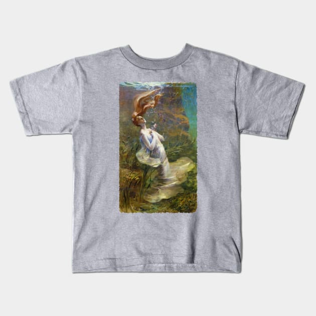 Ophelia Drowning Kids T-Shirt by UndiscoveredWonders